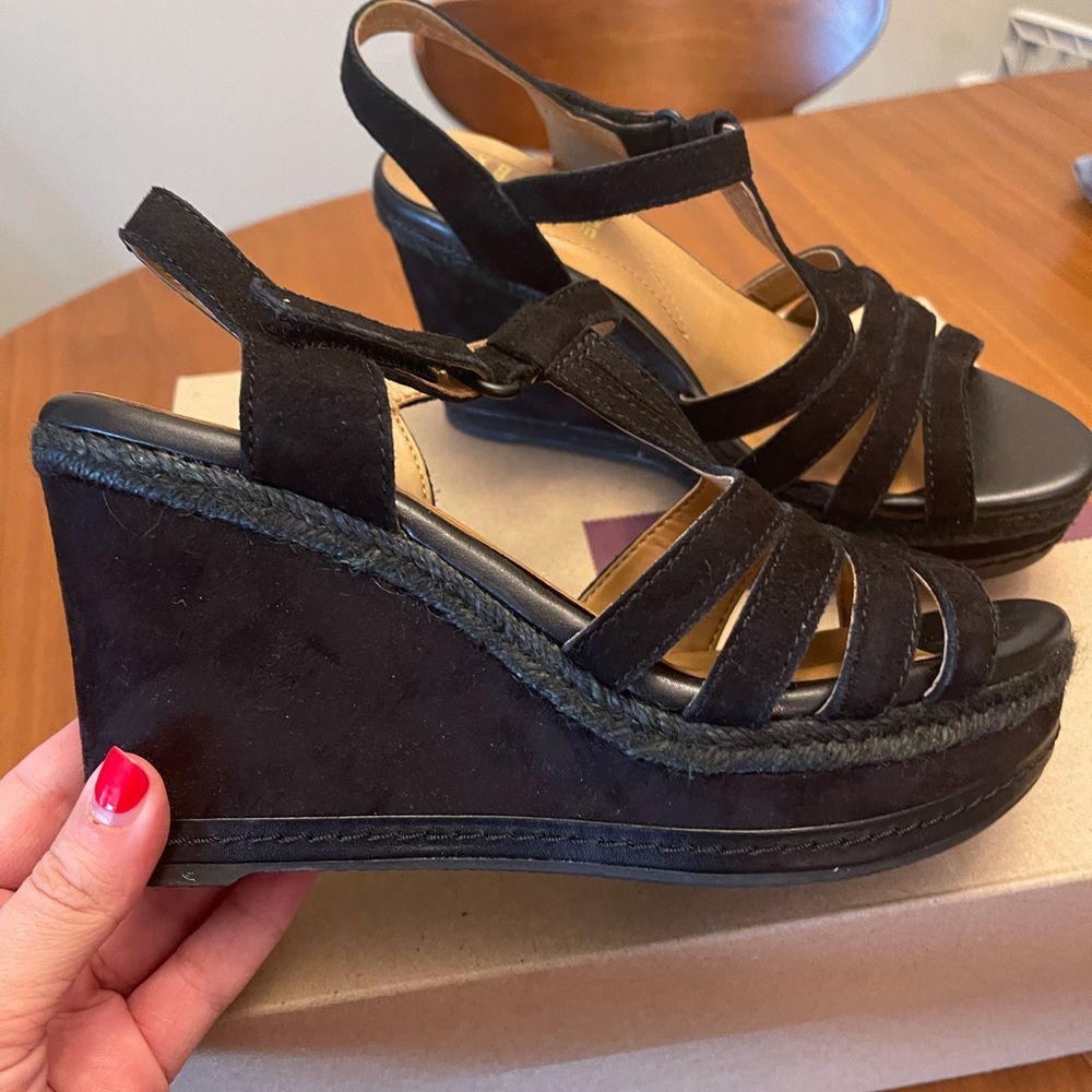 Clark’s Zia Reign Wedge in Black, Size 7 1/2 - Picture 4 of 6